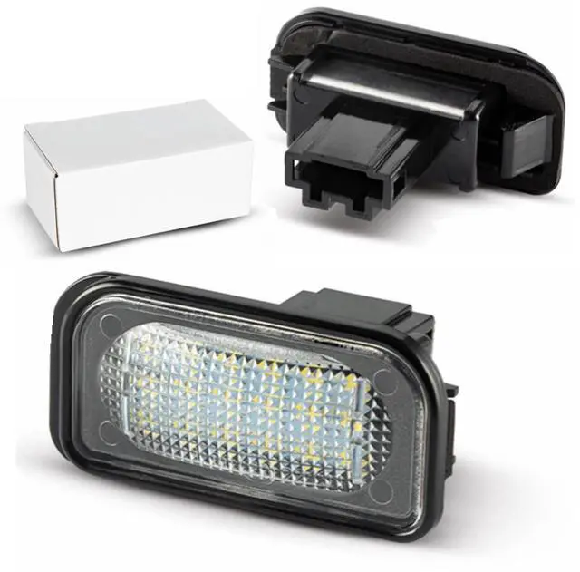 Main image of Yankok LED License Plate Lights Compatible with Mercedes Benz W203 C-Class Sedan 2001-2007, R230 SL-Class 2001-2011, W209 CLK-Class 2002-2009, 2 Pack 6500K White Canbus Error Free