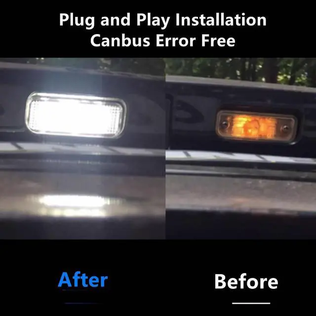 Alt view image 3 of 7 - Yankok LED License Plate Lights for Tesla Model S 2012-2016 All Models 18 SMD 6500K Xenon White Tag Lamp Replacement