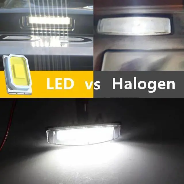 Alt view image 3 of 7 - Yankok LED License Plate Lights Compatible with Toyota Camry Echo Prius Sienna Yaris Sedan and Lexus ES300/330 GS300/400/430 IS200/300 LS430 RX300/350/400