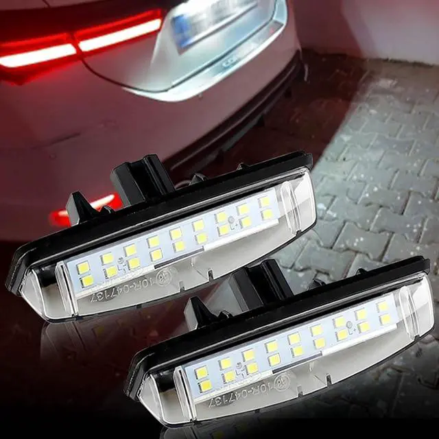 Alt view image 7 of 7 - Yankok LED License Plate Lights Compatible with Toyota Camry Echo Prius Sienna Yaris Sedan and Lexus ES300/330 GS300/400/430 IS200/300 LS430 RX300/350/400