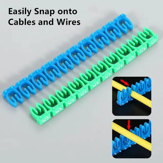 Alt view image 4 of 7 - Yankok Clip-On Cable Marker 1.5/2.5/4.0/6.0mm², for 2.0-7.0mm Cables Color Coded Imprint with 0-9 (6.0mm²)