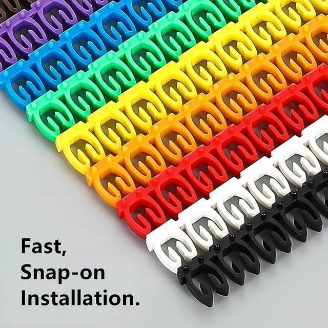 Alt view image 3 of 7 - Yankok Clip-On Cable Marker 1.5/2.5/4.0/6.0mm², for 2.0-7.0mm Cables Color Coded Imprint with 0-9 (6.0mm²)