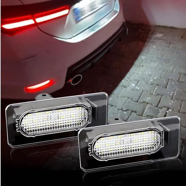 Alt view image 6 of 7 - Yankok LED License Plate Lights Compatible with Toyota Corolla 2014-2019 11th Gen E170 L LE LE S SE XSE 18 SMD LED 6000K White Tag Lamp Replacement