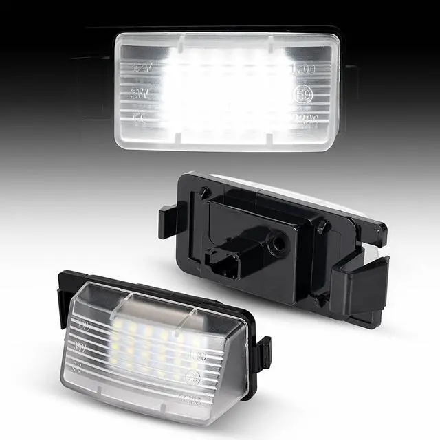 Alt view image 3 of 7 - Yankok LED License Plate Lights Compatible with 350Z 370Z GT-R Versa Cube Leaf & Infiniti G25 G35 G37 Q40 Q60, 2 Pack 6500K White Tag Lamp Replacement