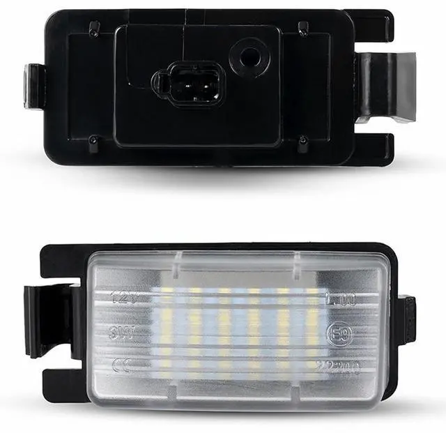 Alt view image 4 of 7 - Yankok LED License Plate Lights Compatible with 350Z 370Z GT-R Versa Cube Leaf & Infiniti G25 G35 G37 Q40 Q60, 2 Pack 6500K White Tag Lamp Replacement