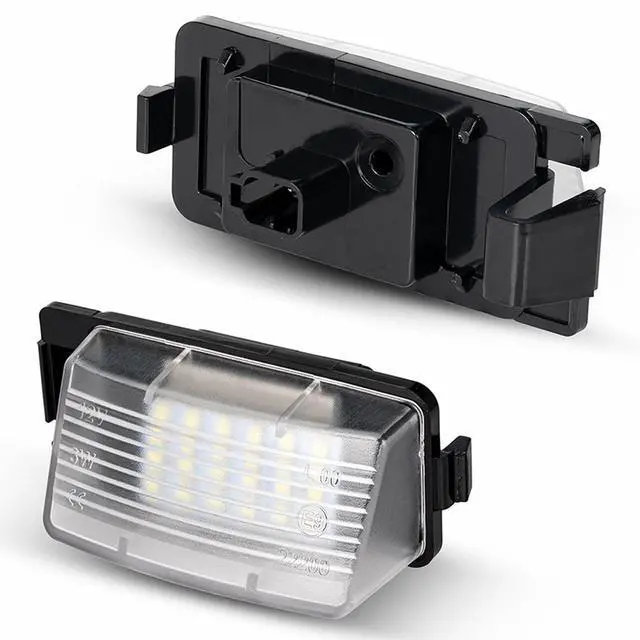 Main image of Yankok LED License Plate Lights Compatible with 350Z 370Z GT-R Versa Cube Leaf & Infiniti G25 G35 G37 Q40 Q60, 2 Pack 6500K White Tag Lamp Replacement