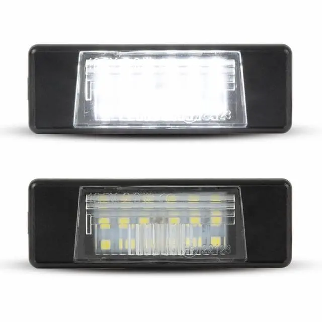 Alt view image 2 of 7 - Yankok LED License Plate Lights for Q50 13-17 Juke 11-17 Versa 12-17 X-Trail 07-13 Rouge Sport 17-20 6000K 18 SMD Tag Lamp Assembly
