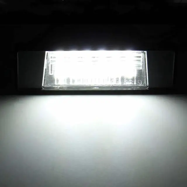 Alt view image 3 of 7 - Yankok LED License Plate Lights for Q50 13-17 Juke 11-17 Versa 12-17 X-Trail 07-13 Rouge Sport 17-20 6000K 18 SMD Tag Lamp Assembly