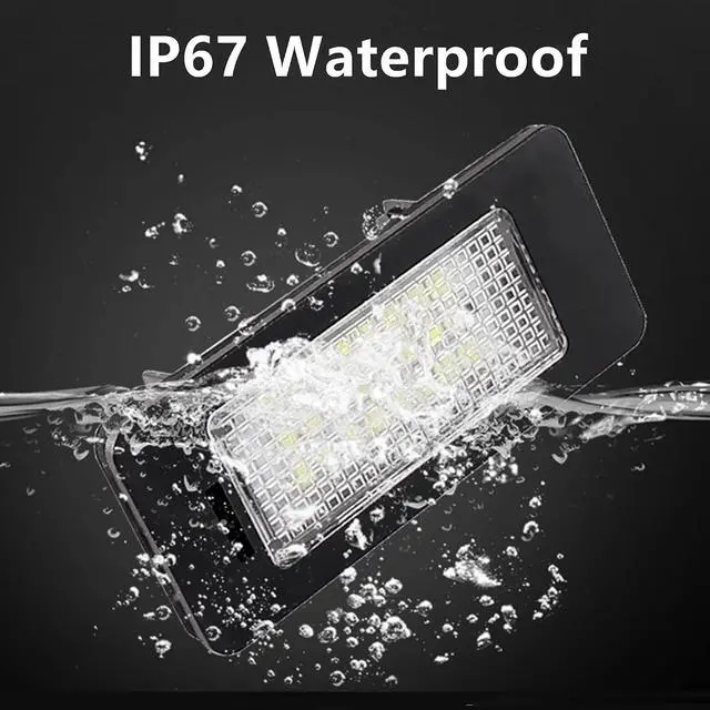 Alt view image 3 of 7 - Yankok LED License Plate Lights for Audi A1 A4 A5 A6 A7 B8 Q5 S5 RS5 TT TTRS Avant Allroad Sportback, 24SMD Xenon White, Come with Decoder Error Free, 4G0943021A 8T0943021