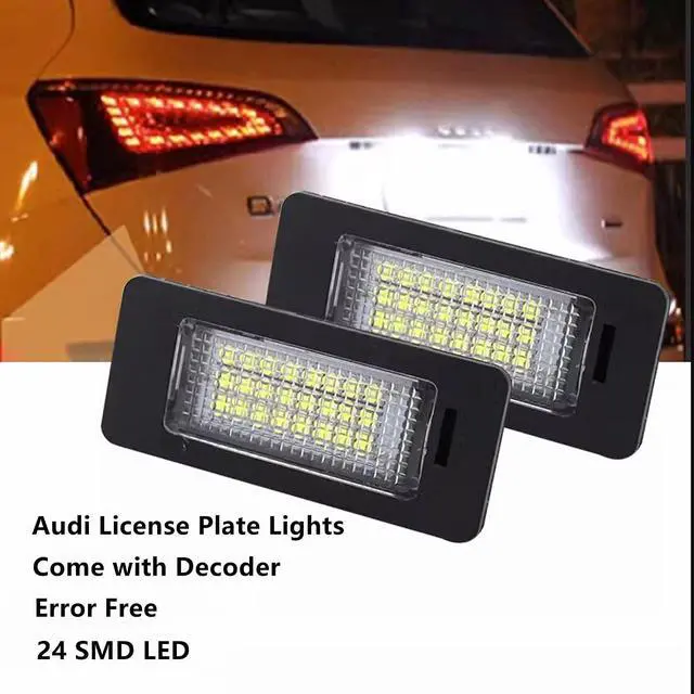 Alt view image 5 of 7 - Yankok LED License Plate Lights for Audi A1 A4 A5 A6 A7 B8 Q5 S5 RS5 TT TTRS Avant Allroad Sportback, 24SMD Xenon White, Come with Decoder Error Free, 4G0943021A 8T0943021