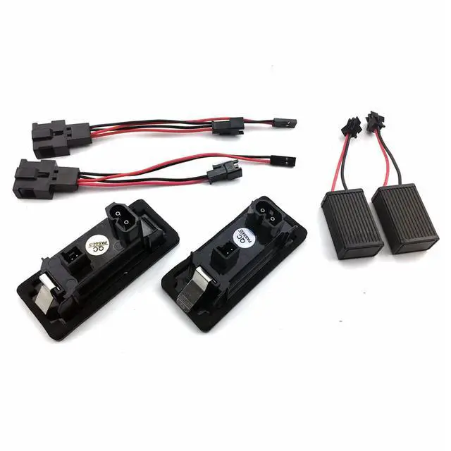 Alt view image 6 of 7 - Yankok LED License Plate Lights for Audi A1 A4 A5 A6 A7 B8 Q5 S5 RS5 TT TTRS Avant Allroad Sportback, 24SMD Xenon White, Come with Decoder Error Free, 4G0943021A 8T0943021