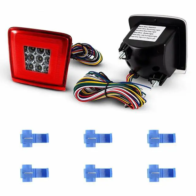 Alt view image 3 of 7 - Yankok LED Rear Bumper Light for 370Z 2009-2021 Juke 2013-2017 Sentra 2017-2019 Integrated with Sequential Turn Signal, Brake Light, Fog Light and Reverse Light Red Clear