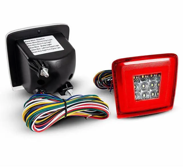 Alt view image 4 of 7 - Yankok LED Rear Bumper Light for 370Z 2009-2021 Juke 2013-2017 Sentra 2017-2019 Integrated with Sequential Turn Signal, Brake Light, Fog Light and Reverse Light Red Clear