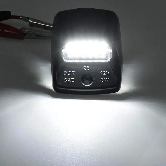 Alt view image 2 of 7 - Yankok LED License Plate Lights for Toyota Tundra 2000-2013 and Tacoma 2005-2015 Pickup Truck Tag Lamps Assembly Replacement 6000K White Black Housing