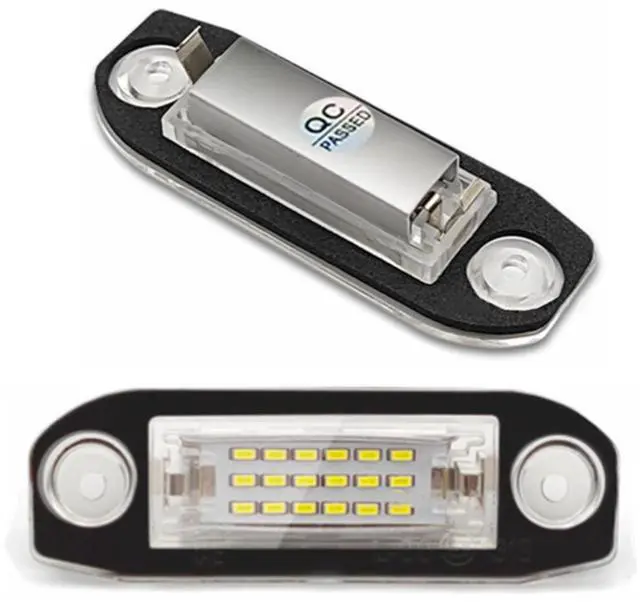 Main image of Yankok LED License Plate Lights Compatible with Volvo C70 S40 S60 S80 V50 V60 V70 XC60 XC70 XC90 18 SMD LED 6500K Xenon White Tag Lamp Replacement