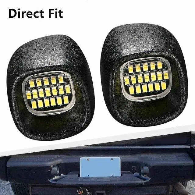 Alt view image 4 of 7 - Yankok LED License Plate Lights Compatible with Chevrolet Blazer S10 1998-2005 GMC Sonoma Jimmy 1998-2004 Oldsmobile Bravada 1998-2001 6000K Diamond White Tag Lamp Assembly