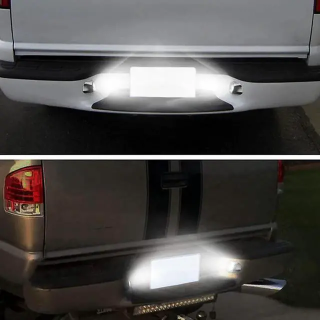 Alt view image 6 of 7 - Yankok LED License Plate Lights Compatible with Chevrolet Blazer S10 1998-2005 GMC Sonoma Jimmy 1998-2004 Oldsmobile Bravada 1998-2001 6000K Diamond White Tag Lamp Assembly