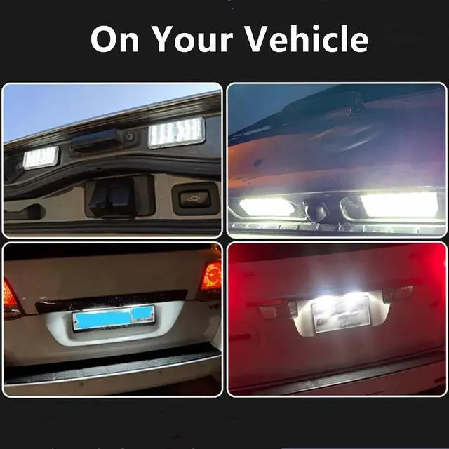 Alt view image 6 of 7 - Yankok LED License Plate Lights For Lexus GX470 LX470 LX570 and Toyota Land Cruiser J100/120/200 Mark X 18 SMD 6500K Xenon White Tag Lamp Replacement