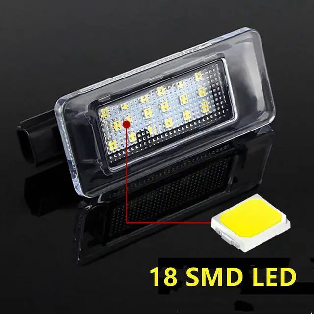 Alt view image 3 of 7 - Yankok LED License Plate Lights for Altima L37 Sentra B17 B18 Versa Sedan N18 Rogue X-Trail T33 6000K 18 SMD Tag Lamp Assembly