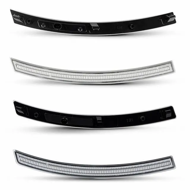 Alt view image 2 of 7 - Yankok LED Side Markers Compatible with Chevy Corvette C7 2014-2019 Clear Lens, Amber Front Red Rear Turn Signal Lights Plug and Play