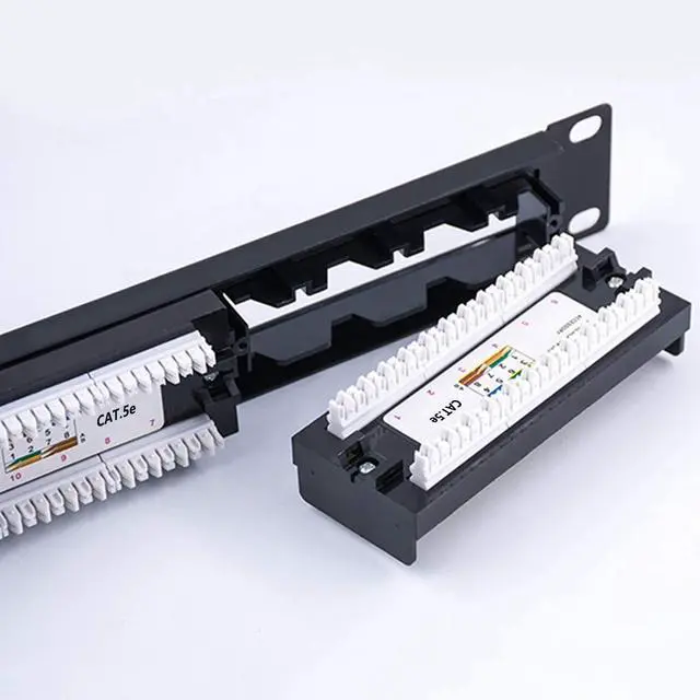 Alt view image 3 of 7 - Yankok [CAT5 CAT5e 6 Port Replace Patch Panel Unshielded with Coded T568A/B Ethernet Wiring Diagram for 12/24/48 Port Cat5/5e Patch Panels to Replace Defective Part