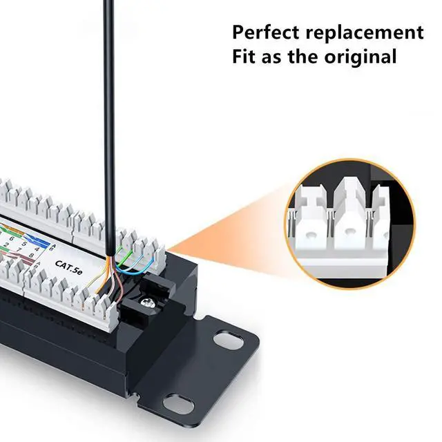 Alt view image 6 of 7 - Yankok [CAT5 CAT5e 6 Port Replace Patch Panel Unshielded with Coded T568A/B Ethernet Wiring Diagram for 12/24/48 Port Cat5/5e Patch Panels to Replace Defective Part