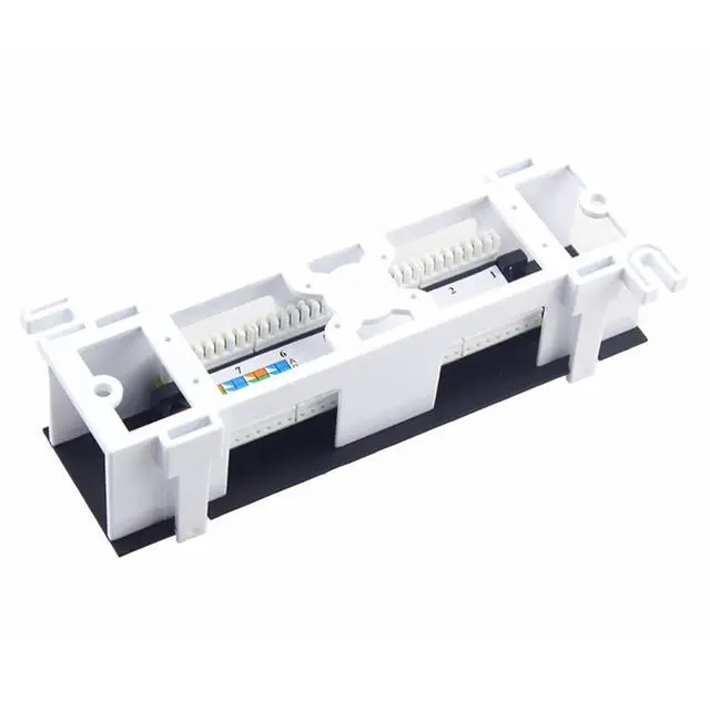 Alt view image 2 of 6 - Yankok [CAT5/5e 8 Port Patch Panel Unshielded with Coded T568A/B Wiring for RJ45 Network Cables Rack/Wall Mount 1U (Come with Bracket & Mini Punch Down Tool)