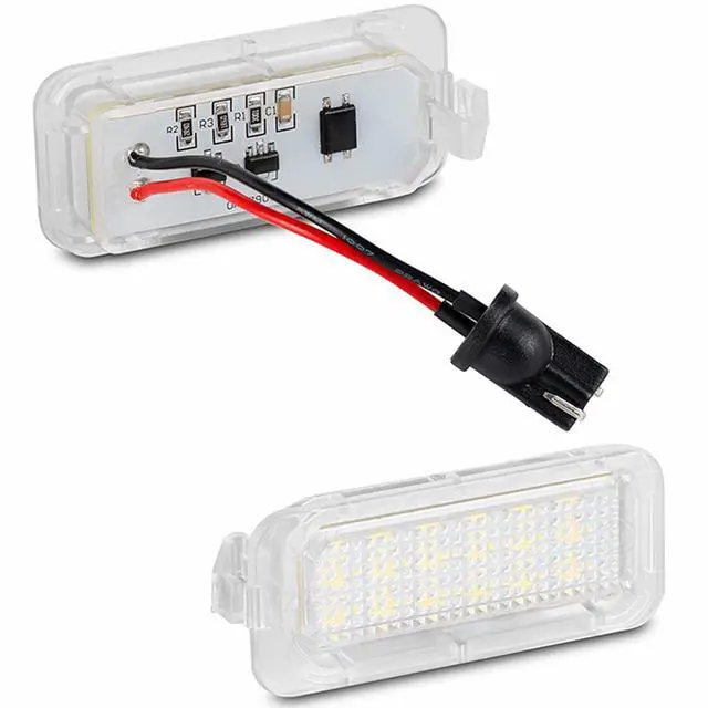 Alt view image 3 of 6 - Yankok LED License Plate Lights For Ford 2009-2018 Explorer Escape Expedition Escape Fusion Focus Fiesta Mondeo Lincoln MKC 18 SMD 6500K Xenon White Tag Lamp Replacement 2 Pack