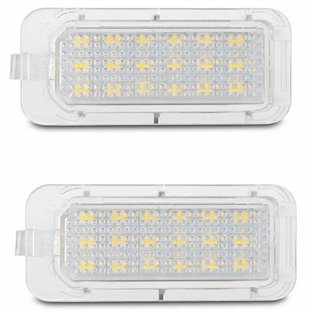 Alt view image 5 of 6 - Yankok LED License Plate Lights For Ford 2009-2018 Explorer Escape Expedition Escape Fusion Focus Fiesta Mondeo Lincoln MKC 18 SMD 6500K Xenon White Tag Lamp Replacement 2 Pack