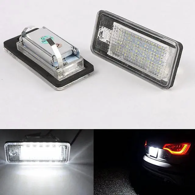 Alt view image 3 of 6 - Yankok [LED License Plate Lights Compatible for 2000s Edition A3 S3 A4 S4 A6 S6 A8 S8 Q7 RS4 RS6 Pack of 2 6500K Error Free 8E0807430A 8E0807430B 8E0943021B 8E0943025B