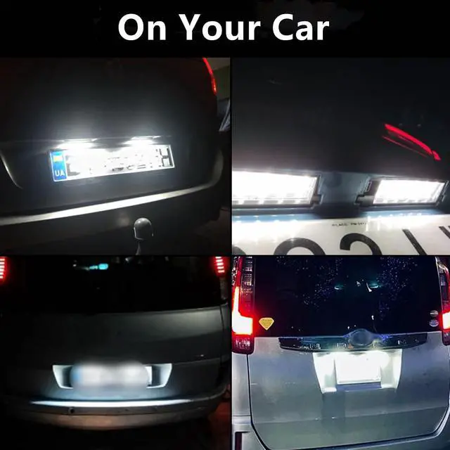 Alt view image 5 of 7 - Yankok LED License Plate Lights Compatible with Toyota RAV4 Corolla Avalon Yaris Scion IQ IM 6000K 18-SMD Xenon White Tag Lamps Assembly