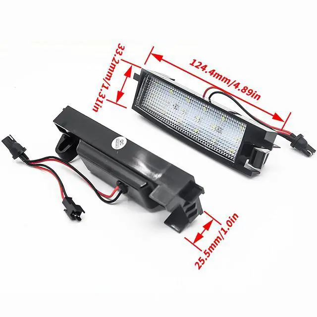 Alt view image 6 of 7 - Yankok LED License Plate Lights Compatible with Toyota RAV4 Corolla Avalon Yaris Scion IQ IM 6000K 18-SMD Xenon White Tag Lamps Assembly