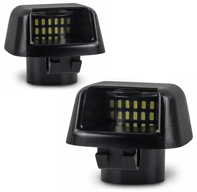 Main image of Yankok LED License Plate Lights For Frontier D40 07-21, Titan and Xterra 07-15, Armada 08-15, Equator 09-12 18 SMD 6500K Xenon White Tag Lamp Replacement 2 Pack