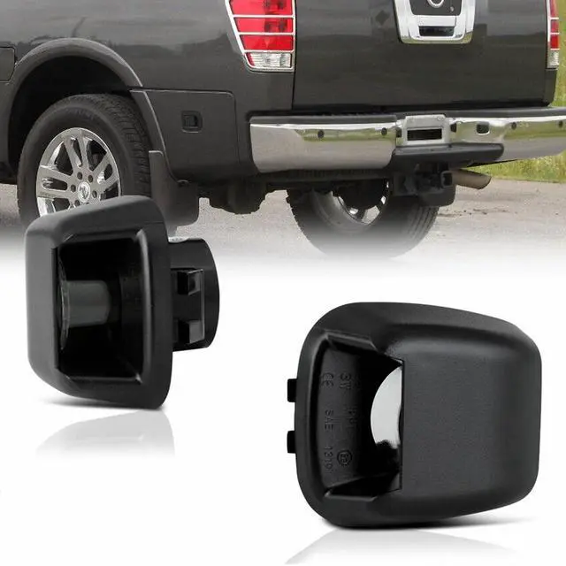 Alt view image 7 of 7 - Yankok OE License Plate Light Housing For Frontier D40 07-21, Titan and Xterra 07-15, Armada 08-15, Equator 09-12 (2 Pack OE Style Cover. Bulbs NOT Included)