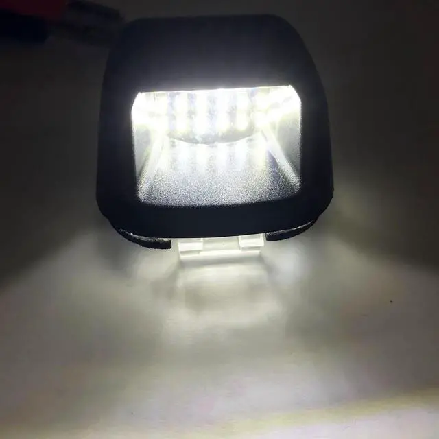 Alt view image 2 of 7 - Yankok LED License Plate Lights For Frontier D40 07-21, Titan and Xterra 07-15, Armada 08-15, Equator 09-12 18 SMD 6500K Xenon White Tag Lamp Replacement 2 Pack
