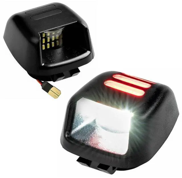 Main image of Yankok OLED License Plate Lights For Frontier D40 07-21, Titan and Xterra 07-15, Armada 08-15, Equator 09-12 18 SMD 6500K White with Triple Red Tube Tag Lamp Replacement 2 Pack