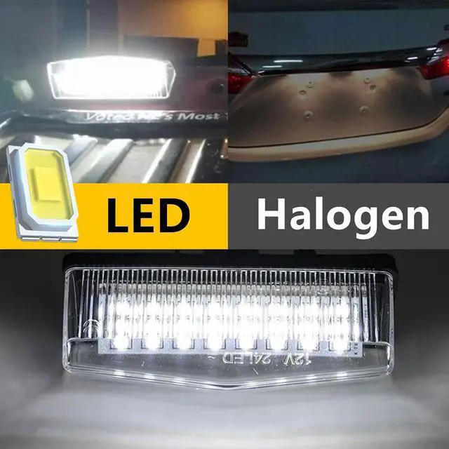 Alt view image 2 of 7 - Yankok LED License Plate Lights Compatible with Toyota RAV4 Prius Venza C-HR Matrix Scion tC and Lexus CT200h NX200t/300h RX200t/450h IS300 Wagon 6000K Diamond White Tag Lamp Assembly