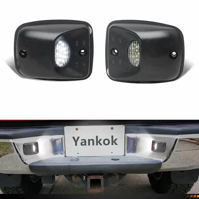 Alt view image 7 of 7 - Yankok LED License Plate Lights for Tacoma 1995-2004 1st Gen N140 N150 N160 N170 N190 All Models Pickup 6500K Xenon White OE Upgrade Tag Lamp Assembly 2 Pack