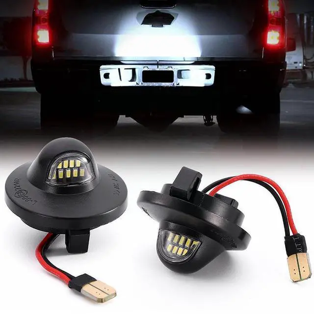 Alt view image 5 of 7 - Yankok LED License Plate Lights for Ford F150 F250 F350 F450 F550 SuperDuty Ranger and Expedition Excursion Explore Bronco 6500K White Panel 9 SMD Tag Lamp Assembly