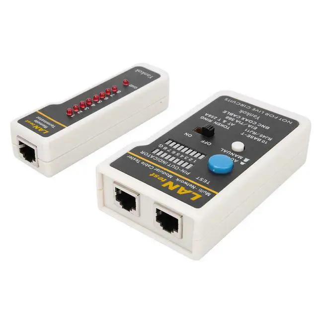 Alt view image 5 of 7 - Yankok LANtest Multi-Network Modular Cable Tester Kit for Cat5/5e Cat6, Coaxial, RJ45 RJ11, TIA-568A/568B, Token Ring and Telephone Cables