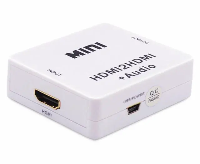 Main image of Yankok 1080P Mini HDMI to HDMI Audio Converter HDMI2HDMI HD Extractor Adapter Switcher for PC Laptop HDTV HDCP Projector 3.5mm Audio Splitter