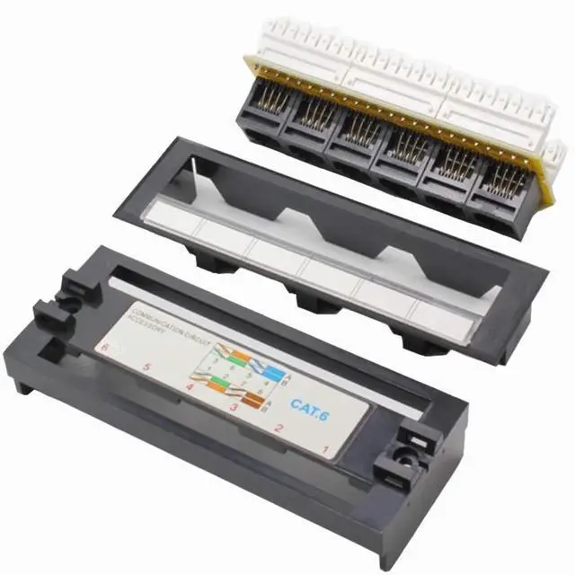 Alt view image 2 of 7 - Yankok [CAT6 6 Port Replace Patch Panel Unshielded with Coded T568A/B Ethernet Wiring Diagram for 12/24/48 Port CAT6 Patch Panels to Replace Defective Part