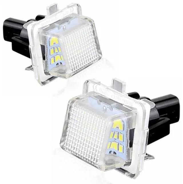 Main image of Yankok LED License Plate Lights for Compatible with Mercedes Benz W204 S204 W212 C207 S212 W221 C216 18 SMD 6500K Xenon White Can-bus Error Free