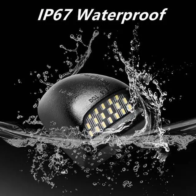 Alt view image 3 of 7 - Yankok LED License Plate Lights Compatible with Silverado Suburban Tahoe Avalanche Traverse, Sierra Yukon & Yukon XL, Escalade & EXT 6000K 18 SMD LED Tag Lamps Replacement