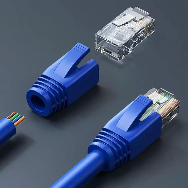 Alt view image 3 of 7 - Yankok OD 7.0mm RJ45 Strain Relief Boots 100 Pcs Black for OD 5.5~7.5mm CAT5/5e CAT6/6a and CAT7 Shielded and Unshielded Ethernet Cables Network Connectors Modular Plugs Snap On Protective Covers