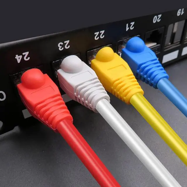 Alt view image 7 of 7 - Yankok RJ45 Strain Relief Boots OD 6.0mm 100 Pcs Black for CAT5/5e and CAT6 Ethernet Cable Network Connectors Modular Plugs Snap On Protective Covers