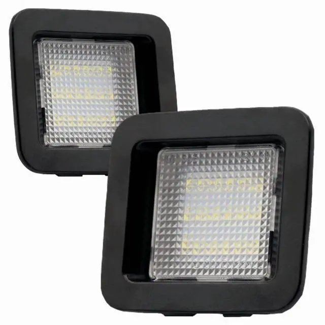 Main image of Yankok LED License Plate Lights Compatible with Ford F150 All Models 2015-2020 and F150 Raptor 2017-2020 Thirteenth Generation White Panel with Clear Lens 6500K 18 SMD Tag Lamp Assembly