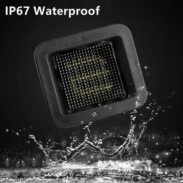 Alt view image 4 of 7 - Yankok LED License Plate Lights Compatible with Ford F150 All Models 2015-2020 and F150 Raptor 2017-2020 Thirteenth Generation Black Panel with Smoked Lens 6500K 18 SMD Tag Lamp Assembly