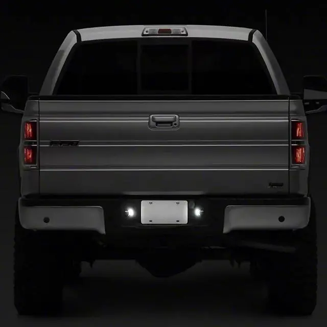 Alt view image 6 of 7 - Yankok LED License Plate Lights Compatible with Ford Pickup F150 F250 F350 F450 F550 SuperDuty Ranger Expedition Excursion Explore Bronco 6000K Diamond White Tag Lamp Assembly
