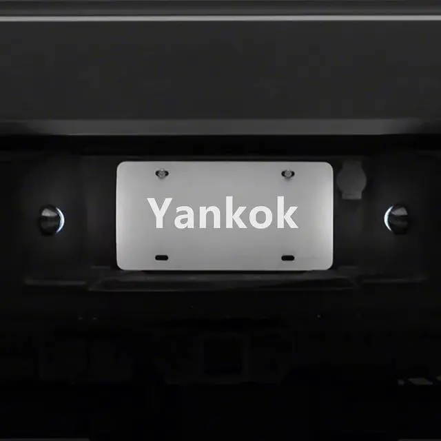 Alt view image 7 of 7 - Yankok LED License Plate Lights Compatible with Ford Pickup F150 F250 F350 F450 F550 SuperDuty Ranger Expedition Excursion Explore Bronco 6000K Diamond White Tag Lamp Assembly